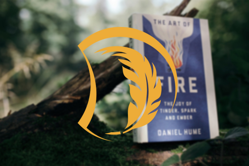 A blurred image of the Art of Fire book is overlaid with the yellow Inspiration icon.